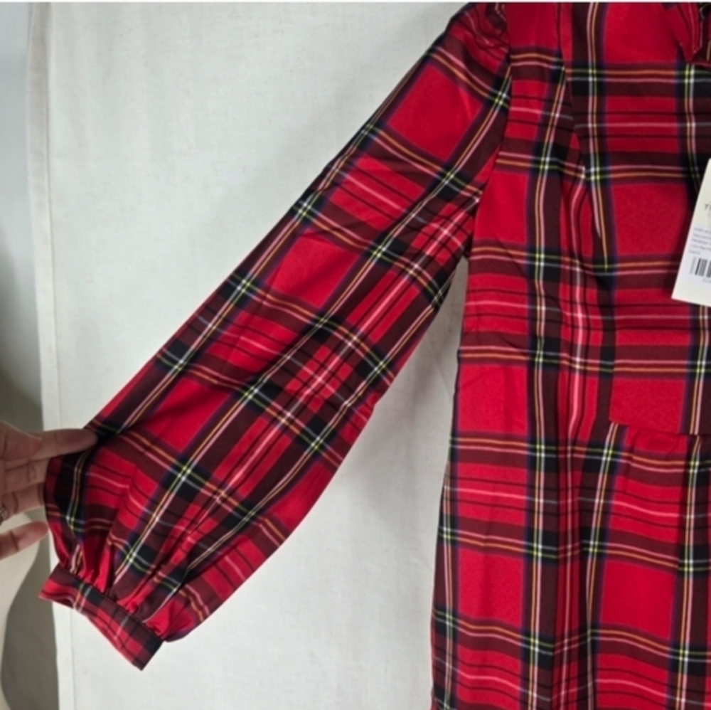 Tuckernuck Womens XS  Royal Stewart Tartan Palmerston Red Plaid Dress Holiday - Picture 7 of 14